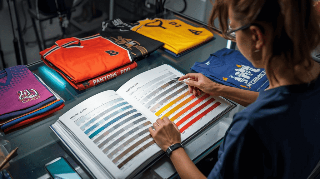 Pantone color matching in sportswear printing for consistent custom apparel colors