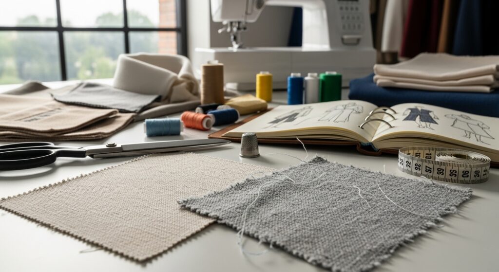 Fabric quality comparison showing high-quality textile material in apparel manufacturing