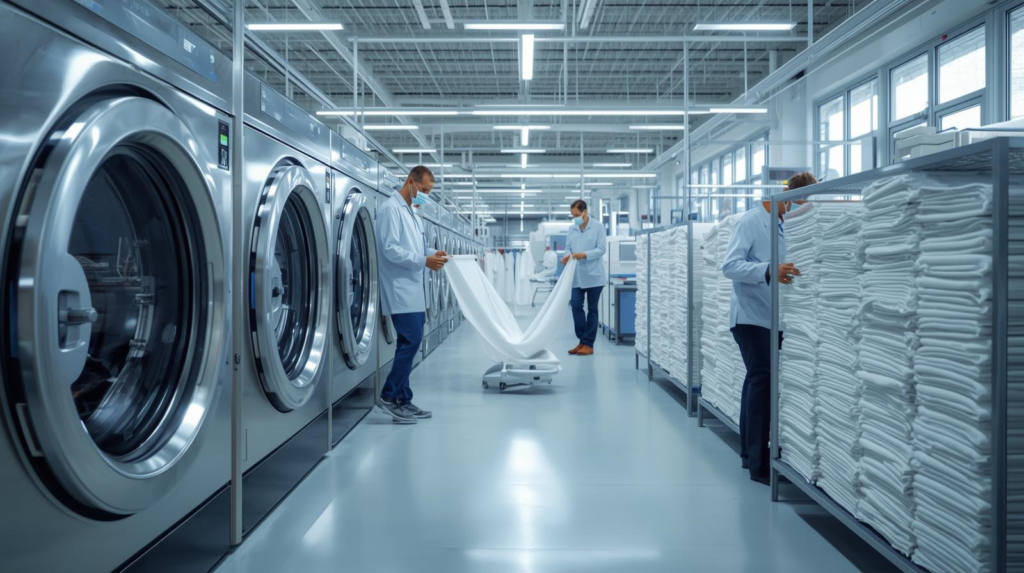 Fabric shrinkage control process in apparel manufacturing after washing and testing