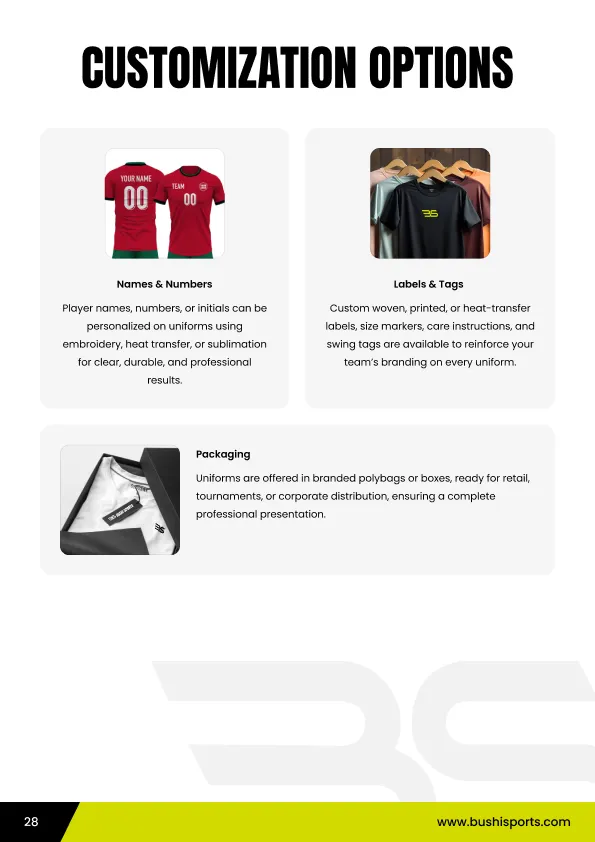 private label soccer uniform supplier custom names numbers labels packaging OEM ODM apparel manufacturer