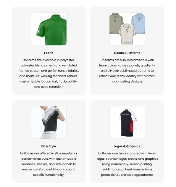 golf uniform customization sublimation embroidery custom teamwear bulk supplier OEM