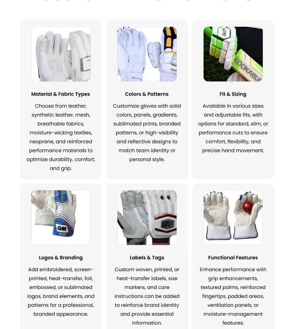 cricket gloves customization logos padding design custom teamwear bulk supplier activewear manufacturer