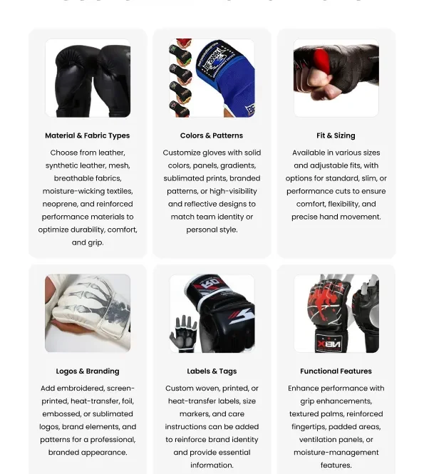 boxing gloves customization logos leather padding custom teamwear bulk supplier activewear